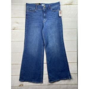 Sofia Jeans by Sofia Vergara 16 Margot Wide Leg High Rise Waist Distressed NWT